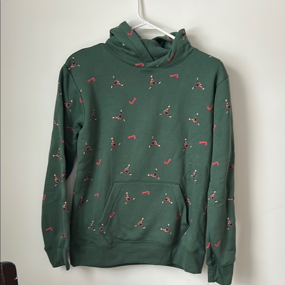 RARE - NIKE JUMPMAN green hoodie sweatshirt . Air Jordan . Boys XL